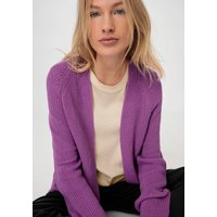 hessnatur Damen Strickjacke Regular aus Bio-Baumwolle - lila - Größe 36 von hessnatur