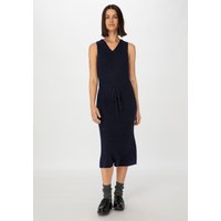 hessnatur Damen Strickkleid Midi Slim aus Bio-Baumwolle - blau - Größe M von hessnatur