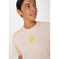 hessnatur Damen T-Shirt Relaxed aus Bio-Baumwolle - beige - Größe 40 von hessnatur