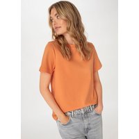 hessnatur Damen Heavy T-Shirt Regular aus Bio-Baumwolle - orange - Größe 34 von hessnatur