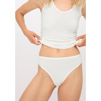 hessnatur Damen Taillenslip High Waist PURE BALANCE aus Bio-Baumwolle und Tencel™ Modal - weiß - Größe 34 von hessnatur