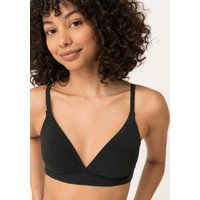 hessnatur Damen Triangel BH bügellos PURE SENSE aus Bio-Baumwolle und Tencel™Modal - schwarz - Größe 70A von hessnatur