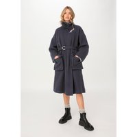 hessnatur Damen WUNDERKIND X HESSNATUR Mantel aus Bio-Merinowolle - blau - Größe L/XL von hessnatur