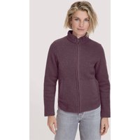 hessnatur Damen Wollfleece Jacke Regular aus Bio-Merinowolle - lila - Größe XS von hessnatur