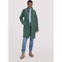 hessnatur Damen Wollfleece Mantel Regular aus Bio-Merinowolle - grün - Größe 42 von hessnatur