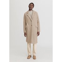 hessnatur Damen Wollfleece-Mantel Regular aus Bio-Merinowolle mit Bio-Baumwolle - beige - Größe 36 von hessnatur