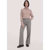 hessnatur Damen Wollhose Straight Leg Relaxed aus Bio-Schurwolle - beige - Größe 40 von hessnatur