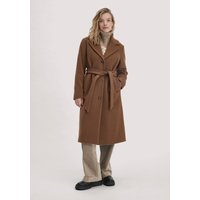 hessnatur Damen Wollmantel Regular aus Bio-Schurwolle - braun - Größe 36 von hessnatur