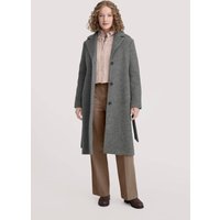 hessnatur Damen Wollmantel Regular aus Bio-Schurwolle - grau - Größe 48 von hessnatur