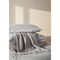 hessnatur Doubleface Plaid TOSID aus Bio-Lambswool - grau - Größe 130x180 cm von hessnatur