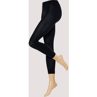 hessnatur Feinstrumpf-Leggings aus Bio-Baumwolle - schwarz - Größe 48/50 von hessnatur