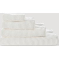 hessnatur Frottee-Handtuch feiner Streifen aus Bio-Baumwolle - weiß - Größe 67x140 cm von hessnatur