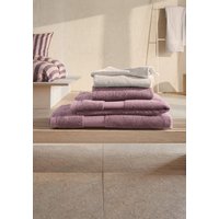 hessnatur Frottier Handtuch aus Bio-Baumwolle - lila - Größe 50x100 cm von hessnatur