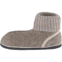 hessnatur Hausschuhe Hüttenschuh aus regionaler Rhönschaf-Schurwolle - braun - Größe 46 von hessnatur