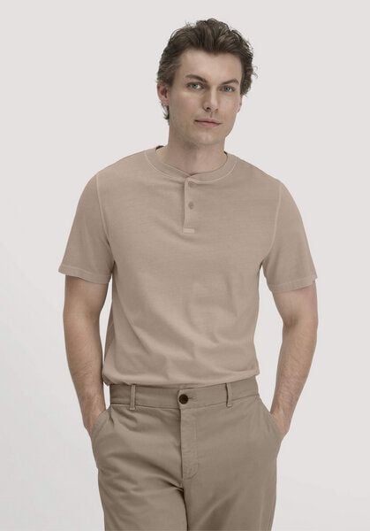 hessnatur Heavy Jersey Henley Shirt Relaxed aus reiner Bio-Baumwolle von hessnatur
