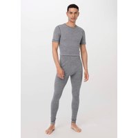 hessnatur Herren Leggings Regular aus Bio-Baumwolle mit Bio-Merinowolle und Seide - grau - Größe 8 = XXL von hessnatur