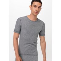 hessnatur Herren Shirt Regular PURE FUNCTION mit Bio-Merinowolle und Seide - grau - Größe 4 = 46 von hessnatur