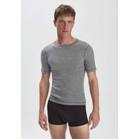 hessnatur Herren T-Shirt PURE FUNCTION mit Bio-Merinowolle und Seide - grau - Größe 6 = L von hessnatur