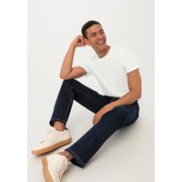 hessnatur Herren Jeans BEN Regular Straight aus Bio-Denim - blau - Größe 36/32 von hessnatur