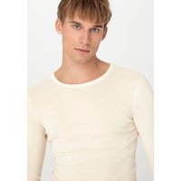 hessnatur Herren Langarmshirt Regular im 2er-Pack PURE NATURE aus Bio-Baumwolle - natur - Größe 5 von hessnatur