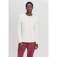hessnatur Herren Longsleeve PURE NATURE aus Bio-Baumwolle - weiß - Größe 56 von hessnatur