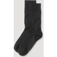 hessnatur Herren Merino-Socken im 2er-Pack aus Bio-Merinowolle mit Bio-Baumwolle - schwarz - Größe 40-42 von hessnatur