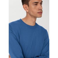 hessnatur Herren Pullover Regular aus Bio-Baumwolle - blau - Größe 46 von hessnatur