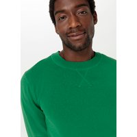 hessnatur Herren Pullover Regular aus Bio-Baumwolle mit Leinen - grün - Größe 46 von hessnatur