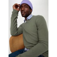 hessnatur Herren Pullover Regular aus Bio-Baumwolle - grün - Größe 54 von hessnatur