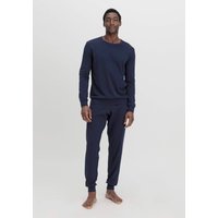 hessnatur Herren Pyjama PURE NATURE aus Bio-Baumwolle - blau - Größe 50 von hessnatur