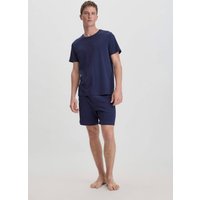hessnatur Herren Pyjama PURE NATURE aus Bio-Baumwolle - blau - Größe 56 von hessnatur