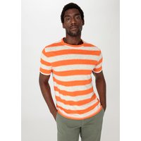 hessnatur Herren Shirt Regular aus Leinen - orange - Größe 52 von hessnatur