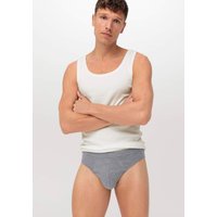 hessnatur Herren Slip Regular Cut im 2er-Pack PURE NATURE aus Bio-Baumwolle - grau - Größe 4 = S von hessnatur