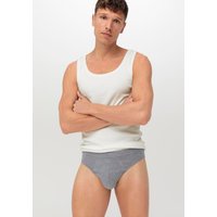 hessnatur Herren Slip Regular Cut im 2er-Pack PURE NATURE aus Bio-Baumwolle - grau - Größe 7 von hessnatur