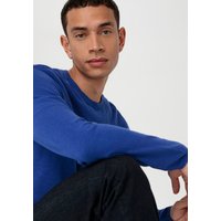 hessnatur Herren Slub Pullover Regular aus Bio-Baumwolle - blau - Größe 48 von hessnatur