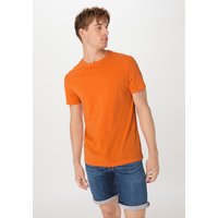 hessnatur Herren Slub Shirt Regular aus Bio-Baumwolle - orange - Größe 46 von hessnatur