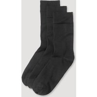hessnatur Herren-Socken im 3er-Pack aus Bio-Baumwolle - schwarz - Größe 43-45 von hessnatur