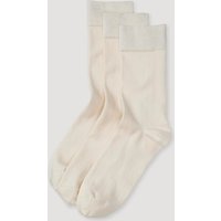 hessnatur Herren-Socken im 3er-Pack aus Bio-Baumwolle - weiß - Größe 43-45 von hessnatur