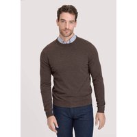 hessnatur Herren Strick Pullover Regular BETTER RECYCLING aus Cashmere - braun - Größe 56 von hessnatur