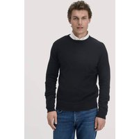 hessnatur Herren Strick Pullover Regular BETTER RECYCLING aus Cashmere - schwarz - Größe 54 von hessnatur