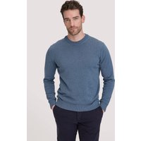 hessnatur Herren Strick Pullover Regular aus Bio-Baumwolle - blau - Größe XL von hessnatur