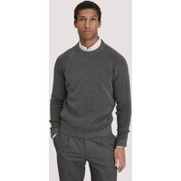 hessnatur Herren Strick Pullover Regular aus Bio-Baumwolle mit Bio-Merinowolle - grau - Größe S von hessnatur
