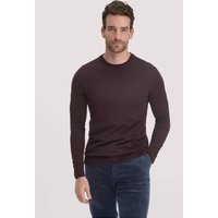 hessnatur Herren Strick Pullover Regular aus Bio-Merinowolle - braun - Größe S von hessnatur