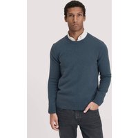 hessnatur Herren Strick Pullover Regular aus Bio-Merinowolle mit Bio-Baumwolle - blau - Größe S von hessnatur