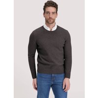 hessnatur Herren Strick Pullover Regular aus Bio-Merinowolle mit Bio-Baumwolle - braun - Größe L von hessnatur
