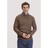 hessnatur Herren Strick Pullover Regular aus Bio-Merinowolle mit Cashmere - beige - Größe M von hessnatur
