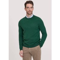 hessnatur Herren Strick Pullover Regular aus Bio-Merinowolle mit Cashmere - grün - Größe XXL von hessnatur
