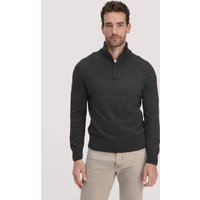 hessnatur Herren Strick Troyer Regular aus Bio-Merinowolle mit Bio-Baumwolle - grau - Größe M von hessnatur