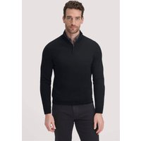 hessnatur Herren Strick Troyer Regular aus Bio-Merinowolle - schwarz - Größe XL von hessnatur