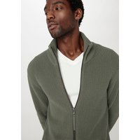 hessnatur Herren Strickjacke Regular aus Bio-Baumwolle - grün - Größe 46 von hessnatur